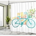 thumbnail image 5 of Ambesonne Summer Shower Curtain, Blue Bike with Flowers, 69"Wx70"L, Turquoise Yellow, 5 of 5