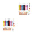 thumbnail image 2 of Ruiboury Crochet Hook Set Extra Kit Yarn Holder Soft Comfortable Tools Gauge Stitch Sewing Knitting Handle For Mom's Type4 2Set, 2 of 6
