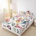 thumbnail image 4 of Homewish Puppy Dogs Silhoutte Full Size Sheets,Retro Rustic Flower Bed Sheets,Green Country Leaves Sheet Sets For Boys Kids,Super Cozy Room Decor,4-Piece, 4 of 7