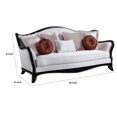 thumbnail image 5 of Benjara BM273234 83 in. Fabric Wingback Sofa, 7 Accent Pillows, Pocket Coil Seat, Cream, 5 of 5