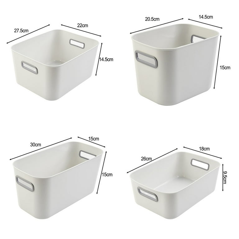 Plastic Storage Box with Handle Container Organiser Case Basket Office  Kitchen