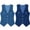Blue, variant on Women V Neck Denim Vest Double Chest Patch Pockets Single Button Sleeveless Tailored Fitted Pointed Hem Vintage Casual Layering Waistcoat Blue S
