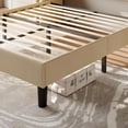 thumbnail image 7 of Feonase Queen Bed Frame with Luxury Wingback and Fast Charging Station,Queen Upholstered Button Tufted Storage Headboard Platform Bed,Sturdy Wooden Slats Support,Noise-Free,Easy Assembly, Beige, 7 of 7