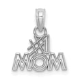 thumbnail image 1 of FB Jewels 14K White Gold White #1 Mom Block Letters Pendant, 1 of 4