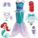 thumbnail image 2 of Disney-disfraz de la Sirenita Ariel para niñas, vestido de cola larga con volantes, Cosplay, ropa de fiesta de cumpleaños Fivean unisex, 2 of 2