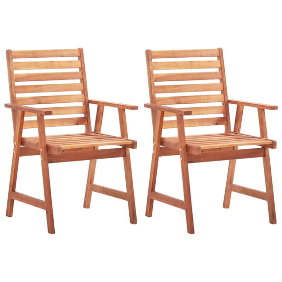 Casafoyer Outdoor Dining Chairs 2 pcs Solid Acacia Wood