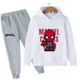 thumbnail image 3 of Ropa de moda de primavera y otoño para niños, sudaderas con capucha y pantalones con estampado de dibujos animados de Marvel Spiderman, conjuntos de 2 piezas, trajes deportivos informales para niños y, 3 of 5