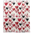 thumbnail image 2 of Watwatercolor Heart Shower Curtain Waterproof Fabric with 12 Hooks Bathroom Decorative Bath Curtain Set Polyester Fabric Machine Washable 60 x 72 Inch, 2 of 6