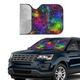 thumbnail image 4 of Disketp Windshield Sun Shade, Car Sun Shade For Front Window Bright Universe Sunshades Sun Visor Protector Blocks Uv Rays Foldable, 4 of 9