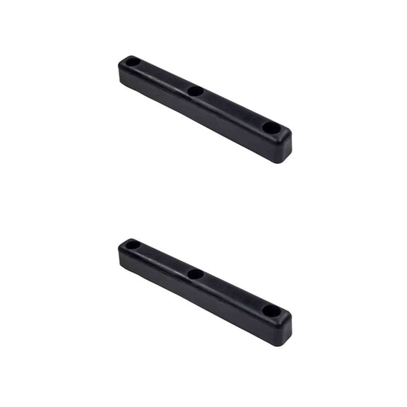 2 Pack 16"x2"x2" Rectangular Rubber Dock Bumper with 3 Holes - Impact Resistant Molded Rubber Bumper for Semi Truck, Flatbed Trailer, Boat Docks, Marinas & Parking Spots