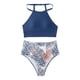 thumbnail image 5 of Bikini de cintura alta con abertura para mujer sexy traje de baño estampado multicolor traje de baño, 5 of 5