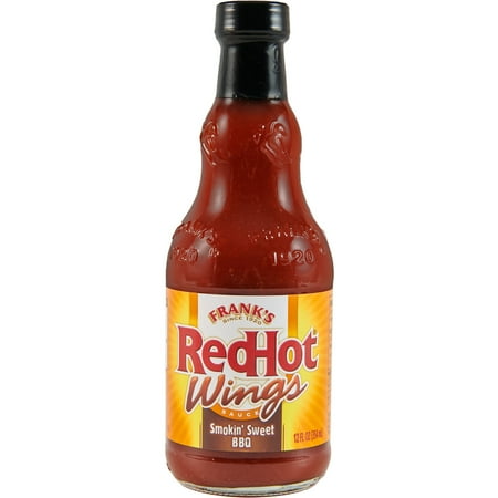 Franks RedHot Smokin Sweet BBQ Wings Sauce 12 fl oz, 5 Bottles Total
