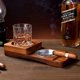 thumbnail image 2 of Posavasos para cenicero de cigarros/bandeja de vidrio para whisky y soporte para cigarros, cenicero de madera para cigarros, ranura para sostener cigarros, reposacigarros, juego de, 2 of 4