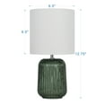 thumbnail image 2 of Mainstays Green Glass Table Lamp with White Linen Shade, 12.75 Inch, 2 of 5