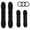 Dark Black, variant on Magic Bun Maker (2 Small, 2 Large) Foam Sponge Bun Shaper Hair Accessories (Brunette)