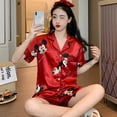 thumbnail image 3 of Disney-Pijama de Mickey Mouse para mujer, camisones de manga corta, seda de simulación, Sexy, primavera y otoño, conjunto de ropa de dormir para el hogar, 3 of 4