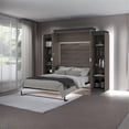 thumbnail image 2 of Atlin Designs 104" Queen Murphy Bed with 2 Bookcases in Bark Gray, 2 of 14