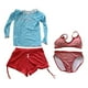 thumbnail image 2 of Conjunto de bikini para mujer, traje de baño femenino de cuatro piezas para club, piscina, relax y natación. M, 2 of 9