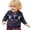 T10-Blue, variant on Ulitacool Girls Tops Christmas Crewneck Graphic Prints Short Sleeve Xmas Coat 6-12 Months Blue