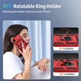 thumbnail image 6 of for iPhone XR Case with Camera Lens Cover, HD Screen Protector, 10 FT Military Grade Drop Protection, Magnetic Ring Holder Kickstand Protective Phone Case, Red, 6 of 12