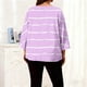thumbnail image 5 of TaTaai Women's Gradient Print Long Sleeved T-shirt, Plus Size Round Neck Top, Lightweight Soft Design, All Seasons Wear, Casual Daily Party Work Dating Home Outfit Gift, 5 of 6