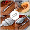 thumbnail image 3 of Moluckfu 2Ud Utensilios De Cocina Para Escamar Acero Inoxidable Con Mango Cómodo Plateado, 3 of 8