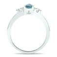 thumbnail image 2 of SZUL Women's Aquamarine and Diamond Sparkle Ring in 10K White Gold, 2 of 5