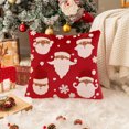 thumbnail image 4 of 18x18 in cottons embroidered Christmas pillow cover for winter decor beds sofas cushions cars lights up festive atmospheres, 4 of 6