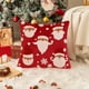 thumbnail image 4 of Decoraciones navideñas, adornos navideños, funda de cojín navideña bordada de algodón de 45x45 cm para decoración invernal de camas, sofás, cojines y coches. Ilumina el ambiente festivo. Funda de cojí, 4 of 6