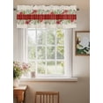 thumbnail image 2 of Vintage Red Plaid Valances for Windows Flower Green Leaf Winter Plant Linen Rod Pocket Curtains Valance Short Window Treatment Drapes for Living Room, Bedroom Bathroom 56"&nbsp;W x 16" L, 2 of 5
