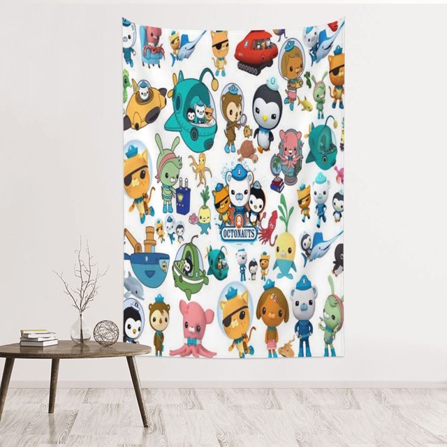 Tapiz de Octonautas para hombres, dormitorio de niños, sala de estar, decoración de pared del dormitorio
