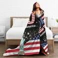 thumbnail image 4 of 250th Anniversary of America Flannel Blanket, Patriotic Flag & Statue of Liberty Print, Cozy Throw for Couch & Gifting, 4 of 6