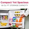 thumbnail image 3 of Frigidaire 1.6 Cu. ft. Retro Mini Fridge with Side Bottle Opener, Compact Refrigerator with Freezer Compartment, Black, 3 of 11