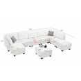 thumbnail image 3 of Pemberly Row 9 PCS Corduroy Flexible Combination Sectional Sofa in Dark Gray, 3 of 12