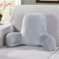 thumbnail image 2 of HUGFEGWE 20x15in Small Reading Pillow, Bed Pillow with Armrest, Back Backrest for Sitting in Bed, Reading & Bed Rest Pillows, Solid Color Back Pillow for Bed, Bed Chair Arm Pillow CJB91-43496, 2 of 5