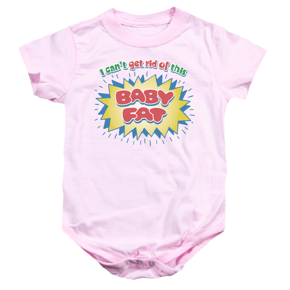 Baby Fat Onesie Trevco Pink Kids Unisex 100 Cotton Short Sleeve