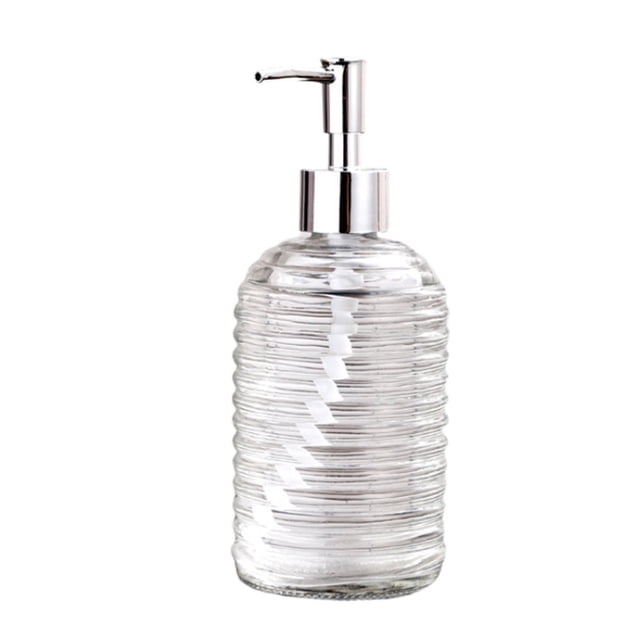 Clear Glass Soap Dispenser with Durable Pump Refillable Liquid Hand Soap Dispenser for Bathroom BottlesKitchen Soap Dispenser