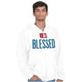 thumbnail image 5 of Blessed Religious Love Jesus Christ Zip Up Hoodie Men's Women's Brisco Brands X, 5 of 6
