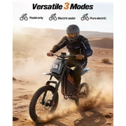 Peak 3000W Electric Dirt Bike for Adults,60V 25Ah,Max 100Miles & 37Mph App & Anti-Theft Electric Motorcycle,20’’Off Road Tires E-Mountain Bike