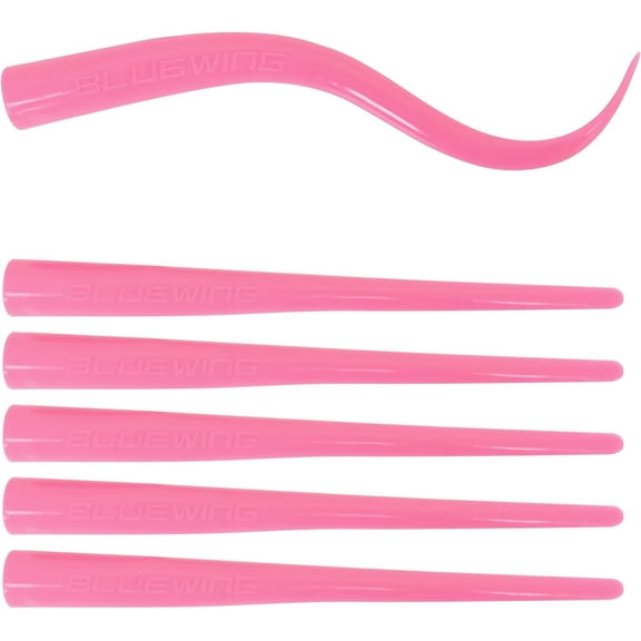 BLUEWING 6pcs Fishing Replacement Tail Soft Bait Lures Flexible Fishing Baits Soft Tail Replacement Tuna Lure 6in Pink