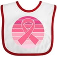 thumbnail image 3 of Inktastic Breast Cancer Pink Ribbon Retro Girls Baby Bib, 3 of 4