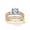 14k Gold-Plated Sterling Silver, variant on 3.34 TCW Round Cubic Zirconia 14k Yellow Gold-Plated or Platinum-plated Sterling Silver Bridal Ring Set