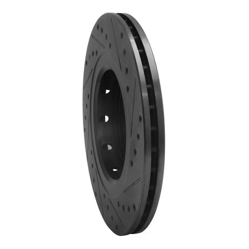 Dynamic Friction Company 633-72061L DFC Brake Rotor - Drilled And Slotted - Black