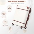 thumbnail image 6 of 28" Expandable Hardshell Lightweight Luggage, Single Vintage Hardshell Luggage with 360° Spinner Wheels & TSA-Approved Lock - White, 6 of 8
