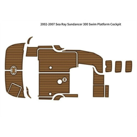 2002-2007 Sea Ray Sundancer 300 Swim Platform Cockpit Pad Boat EVA Teak Floor