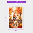 thumbnail image 5 of Happy Thanksgiving Bulldog Give Thanks Fall Beanie Scarf Welcome 5x7in Folded Greeting Card Dog Lover Gifts Idea Single Note Card with Envelope - 00020, 5 of 5