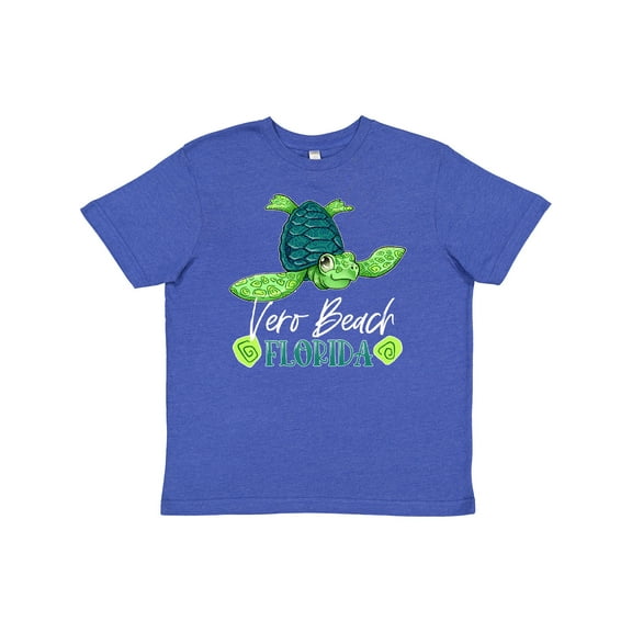 Inktastic Vero Beach, Florida Happy Sea Turtle Youth T-Shirt