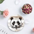 thumbnail image 4 of FMSHPON Panda Set of 6 Round Coaster for Drinks, Absorbent Ceramic Stone Coasters Cup Mat with Cork Base for Home Kitchen Room Coffee Table Bar Decor, 4 of 6