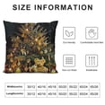 thumbnail image 5 of SHANXI Merry Christmas Pillowcase Black Background with Glittering Gold Pattern Throw Pillow Cushion Cover Home Office Bed Decorative 22x22in, 5 of 5
