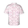 thumbnail image 3 of Daiia Cute Rabbit Hawaiian Shirt for Men Gentle Cotton Regular Short Sleeve Casual-X-Large, 3 of 9